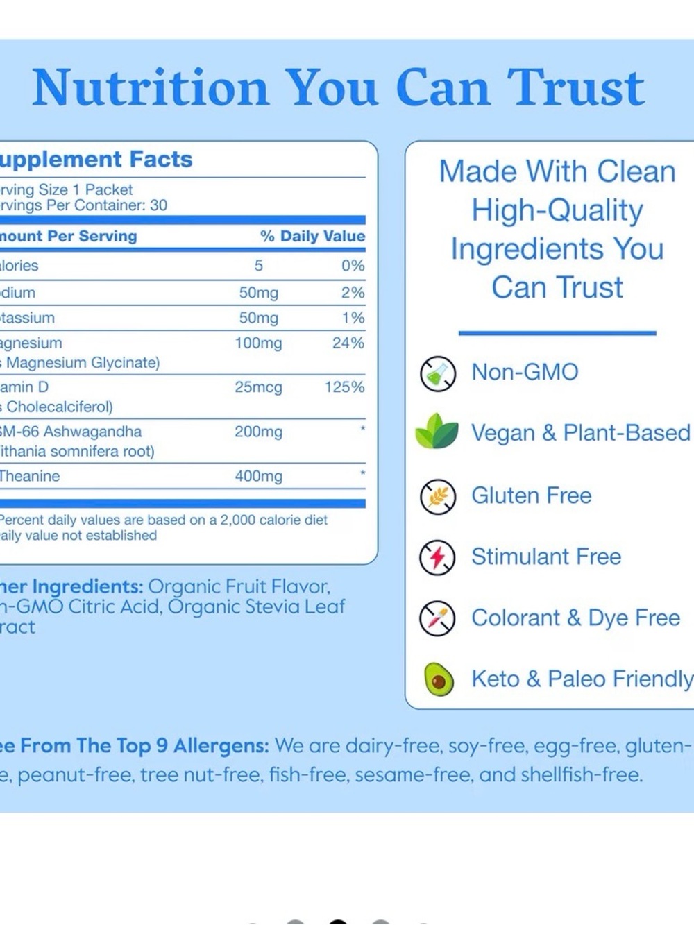 Essential Daily Calm Magnesium Glycinate Sticks - Blue - Picture 4 of 4